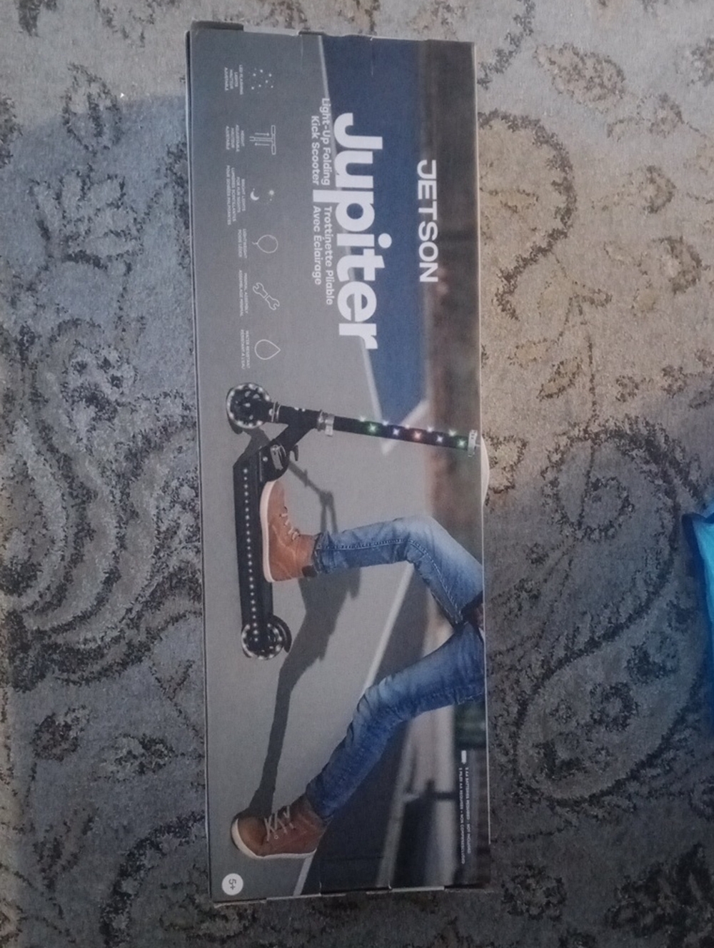 Jupiter Kids Black LED Kick Scooter